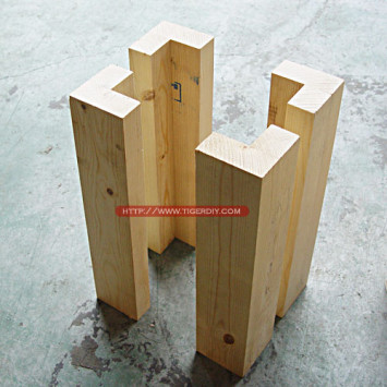 건조목재 코너다리 4조1세트 [일자형] 36Tx396mm