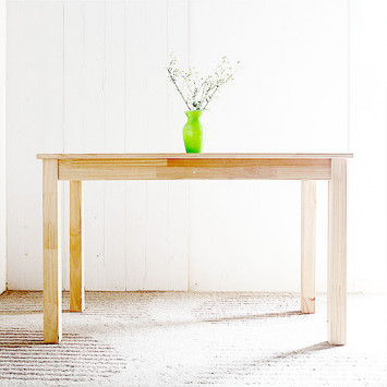 소나무 원목 테이블 / 책상 기본형 (투명코팅마감)